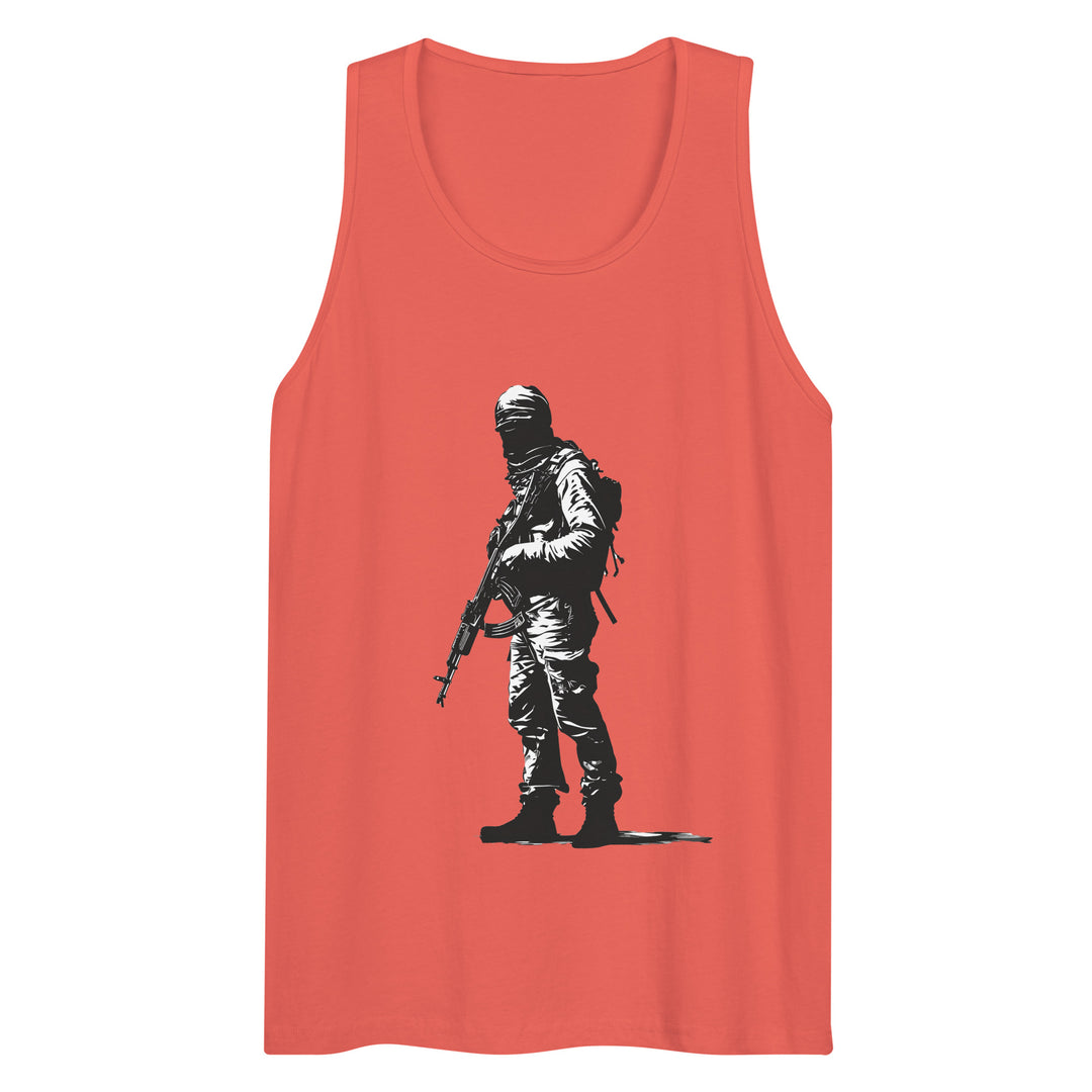 The Fighter - Men’s Premium Tank Top, Mens Premium Tank Top Coral