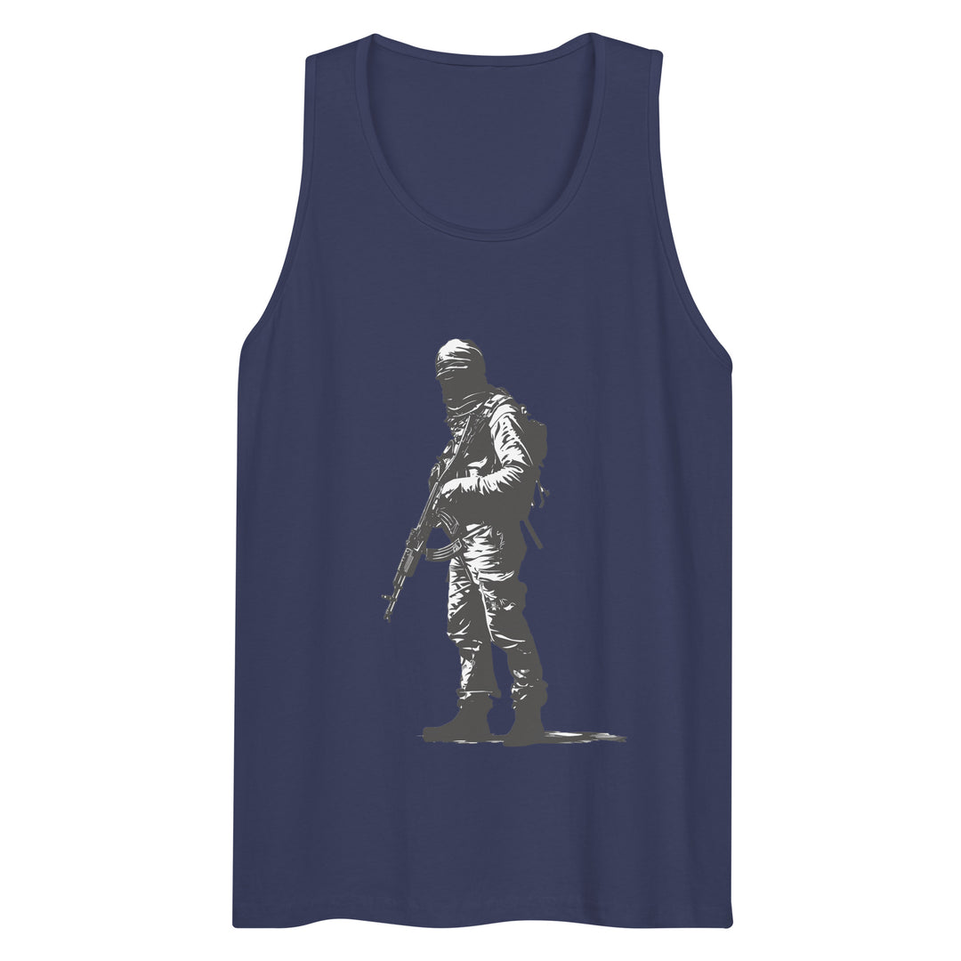 The Fighter - Men’s Premium Tank Top, Mens Premium Tank Top Harbor Blue