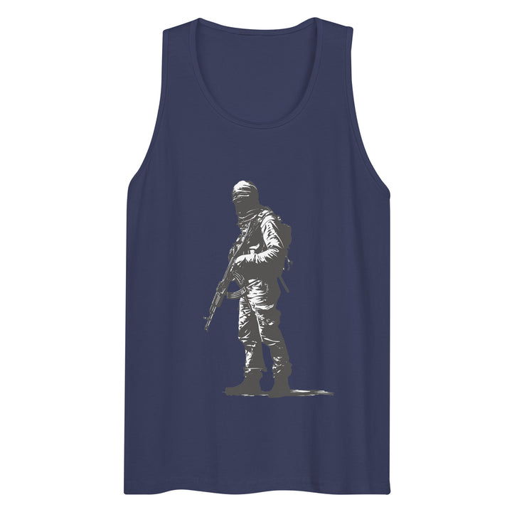 The Fighter - Men’s Premium Tank Top, Mens Premium Tank Top Harbor Blue