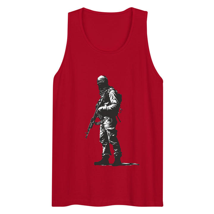 The Fighter - Men’s Premium Tank Top, Mens Premium Tank Top Red
