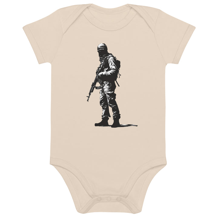The Fighter - Organic Cotton Baby Bodysuit, Cotton Baby Bodysuit Organic Natural