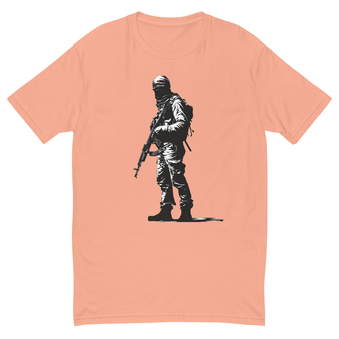 The Fighter - Short Sleeve T-Shirt, Mens Fitted T Shirt Desert Pink