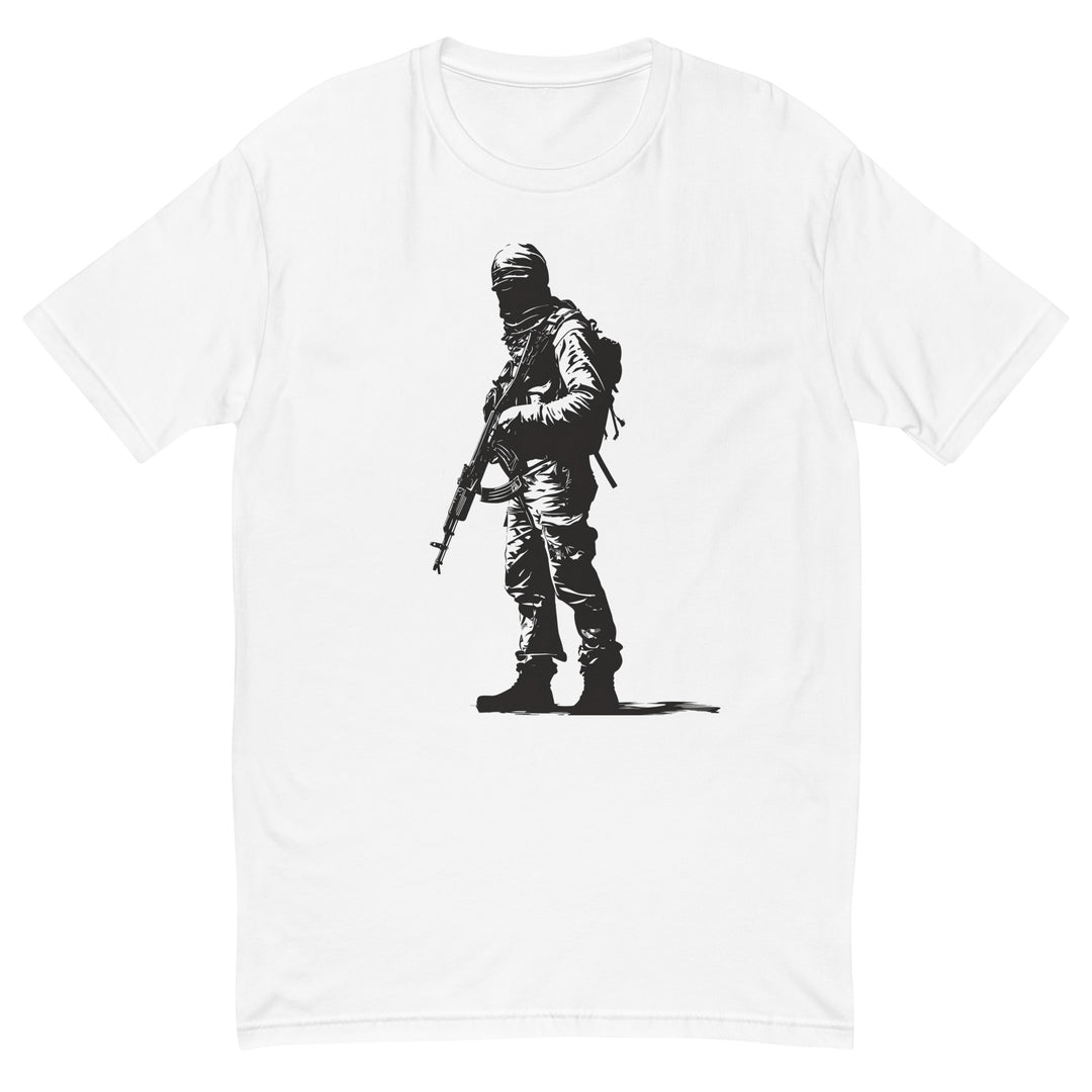 The Fighter - Short Sleeve T-Shirt, Mens Fitted T Shirt White