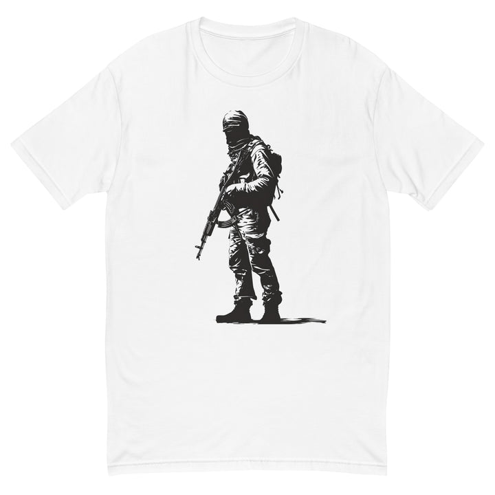 The Fighter - Short Sleeve T-Shirt, Mens Fitted T Shirt White