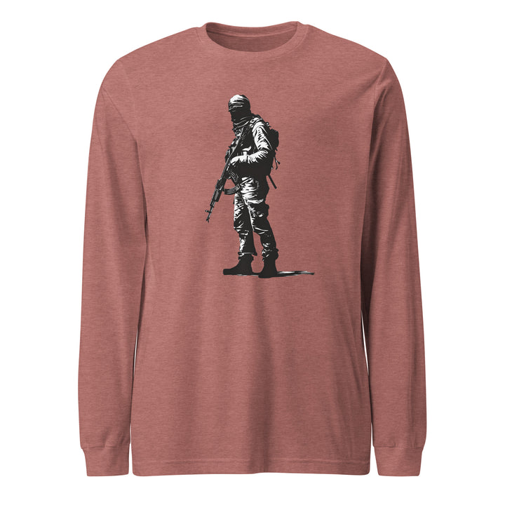 The Fighter - Women’s Long Sleeve Tee, Heather Mauve