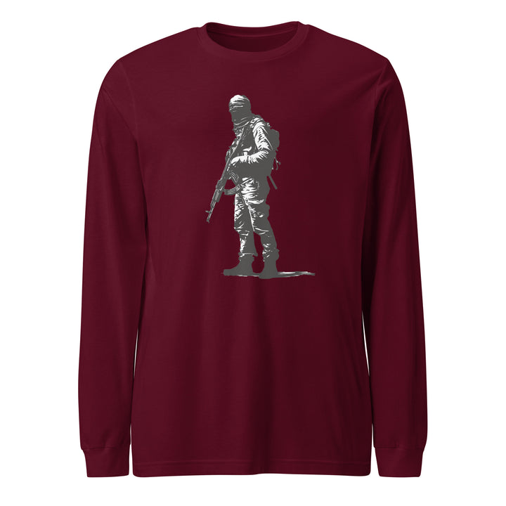 The Fighter - Women’s Long Sleeve Tee, Maroon