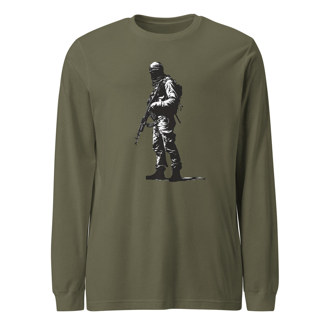 The Fighter - Women’s Long Sleeve Tee, Military Green