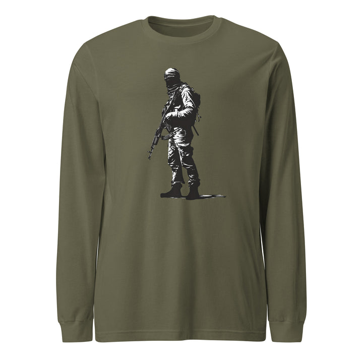 The Fighter - Women’s Long Sleeve Tee, Military Green