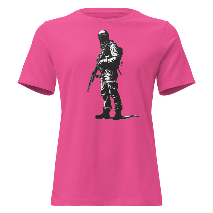 The Fighter - Women’s Relaxed T-Shirt, Womens Relaxed T Shirt Berry