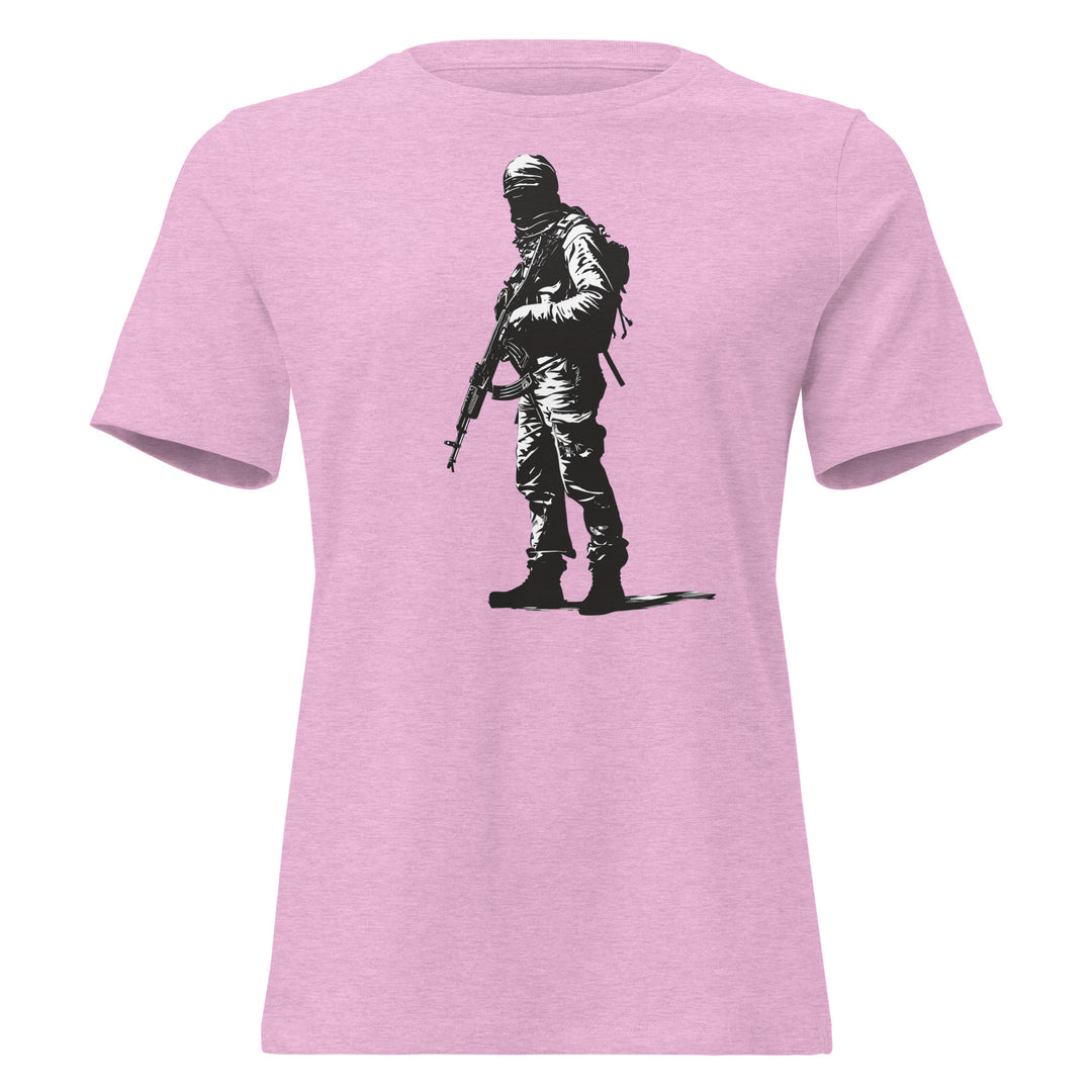 The Fighter - Women’s Relaxed T-Shirt, Womens Relaxed T Shirt Heather Prism Lilac
