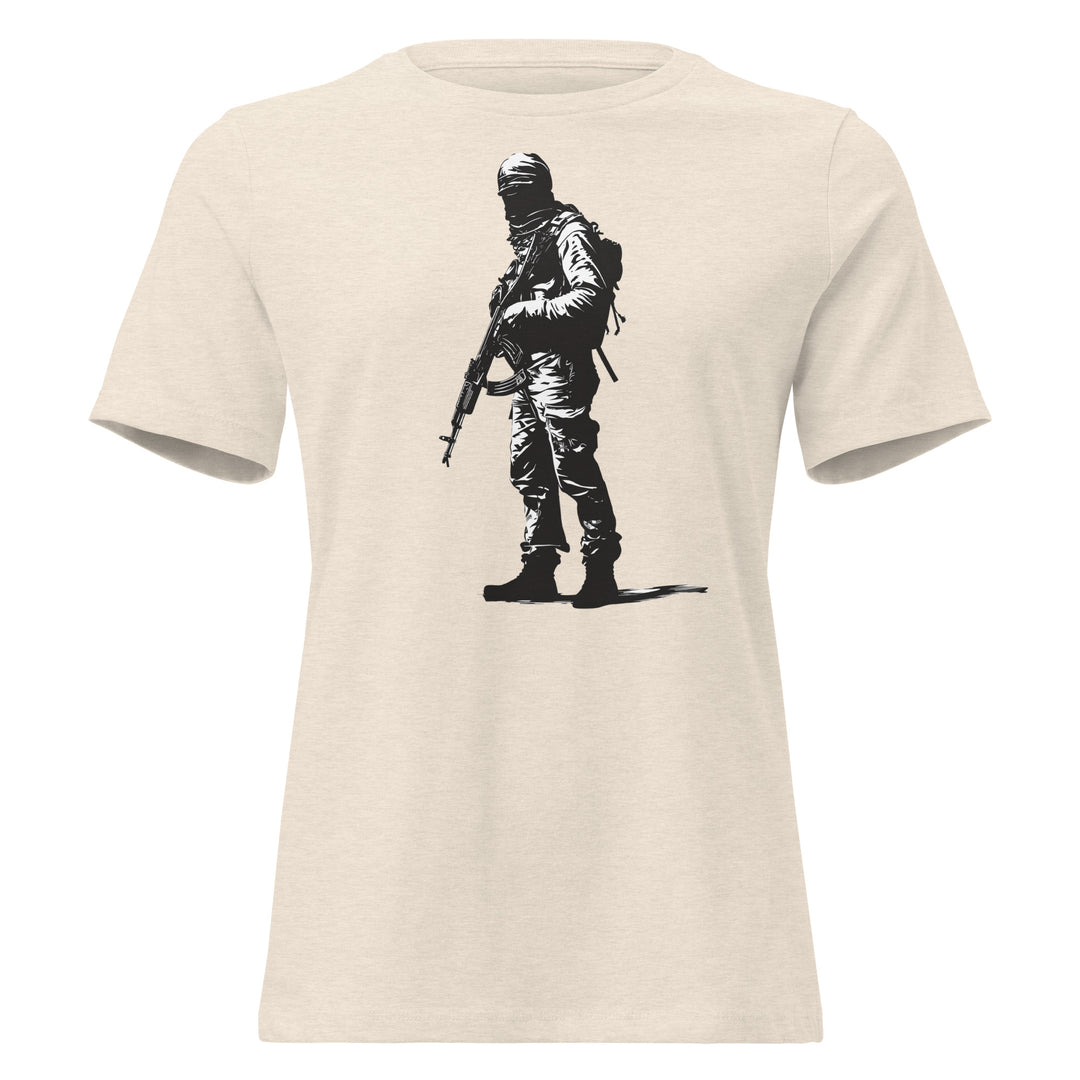 The Fighter - Women’s Relaxed T-Shirt, Womens Relaxed T Shirt Heather Prism Natural