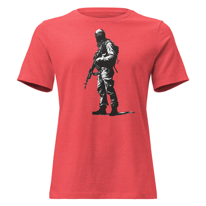 The Fighter - Women’s Relaxed T-Shirt, Womens Relaxed T Shirt Heather Red