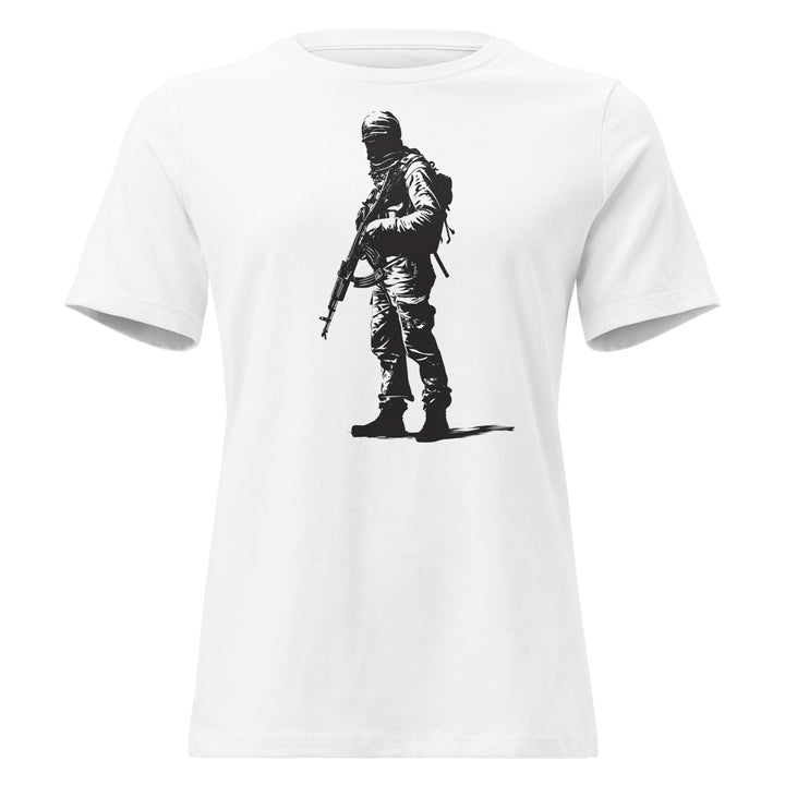 The Fighter - Women’s Relaxed T-Shirt, Womens Relaxed T Shirt White