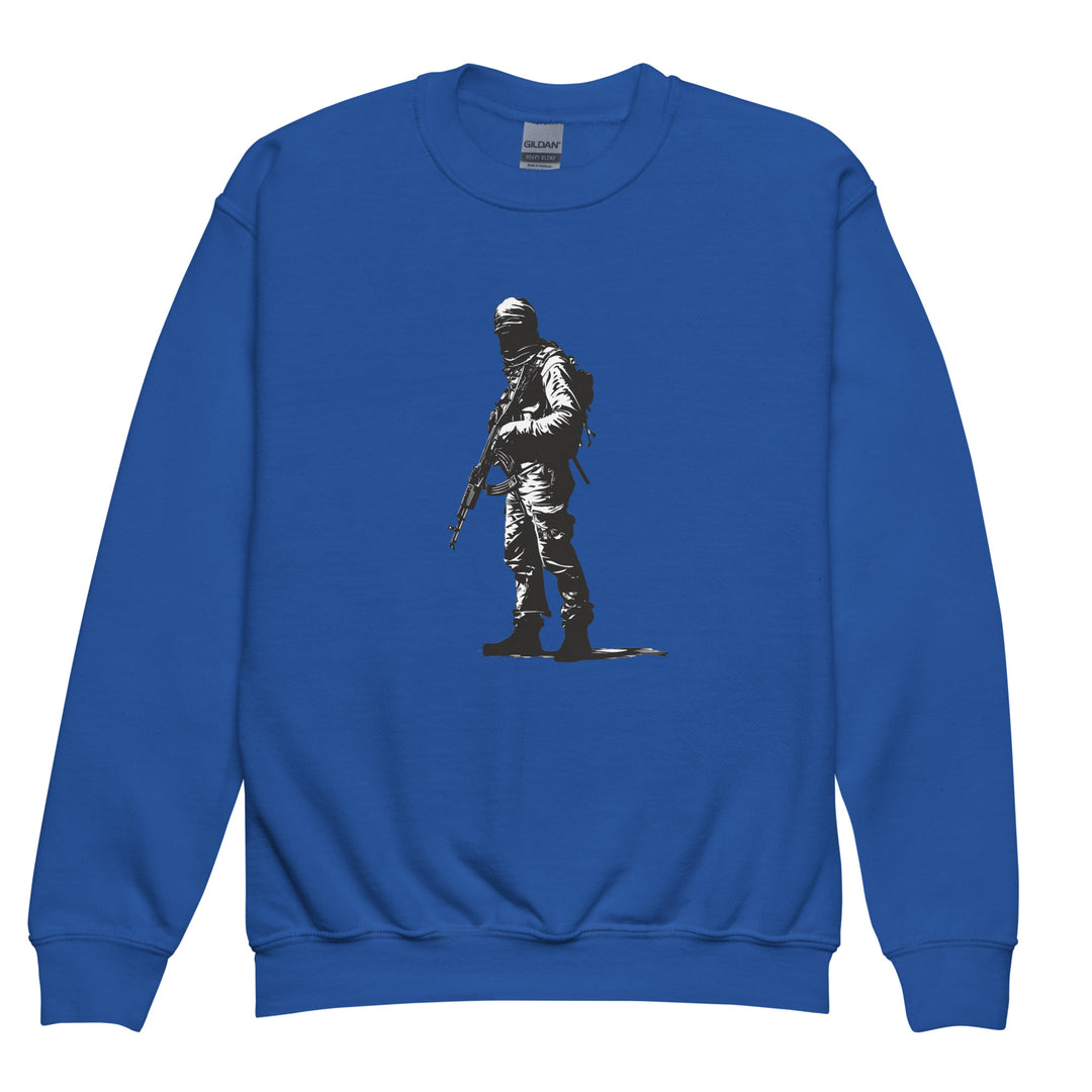 The Fighter - Youth Crewneck Sweatshirt, Royal