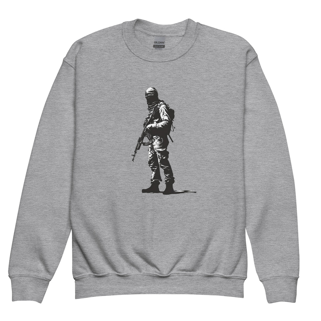 The Fighter - Youth Crewneck Sweatshirt, Sport Grey