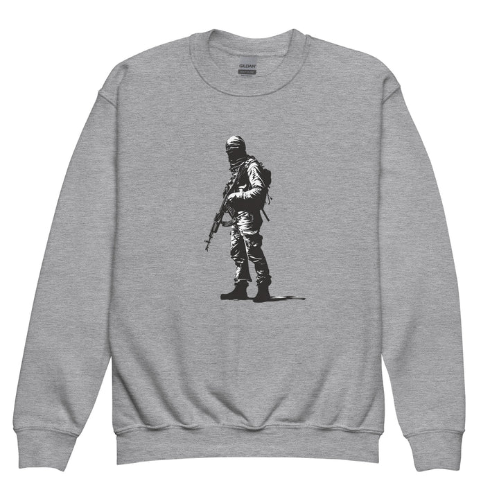 The Fighter - Youth Crewneck Sweatshirt, Sport Grey