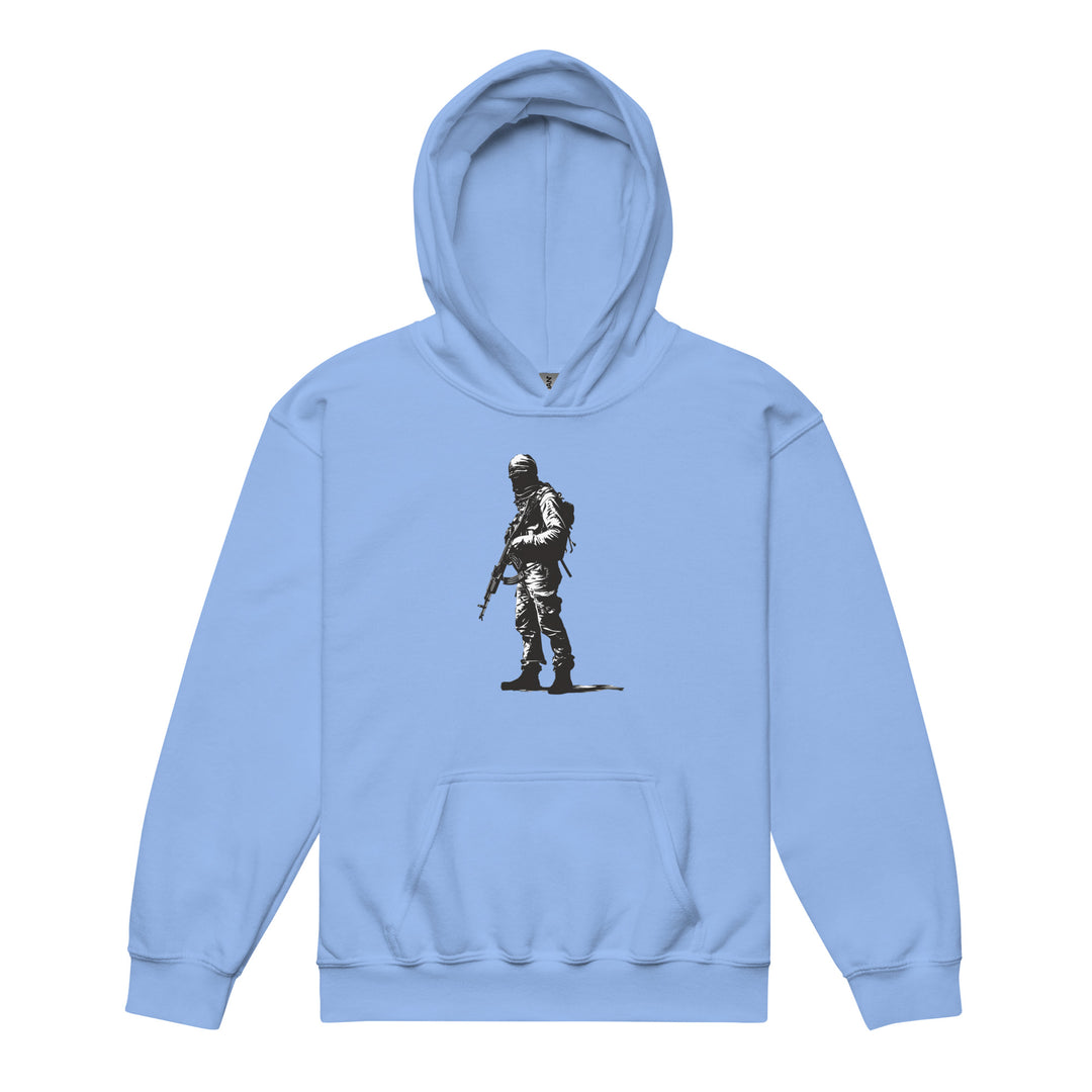The Fighter - Youth Heavy Blend Hoodie, Carolina Blue