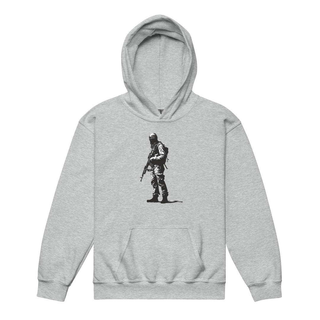 The Fighter - Youth Heavy Blend Hoodie, Sport Grey