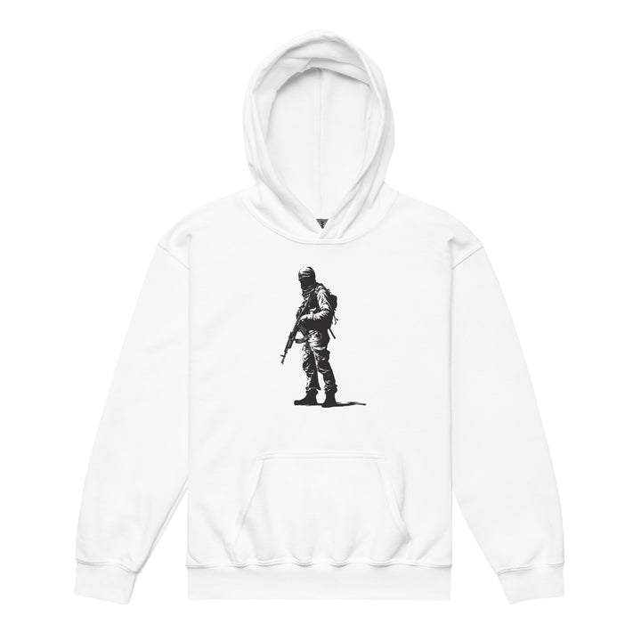 The Fighter - Youth Heavy Blend Hoodie, White