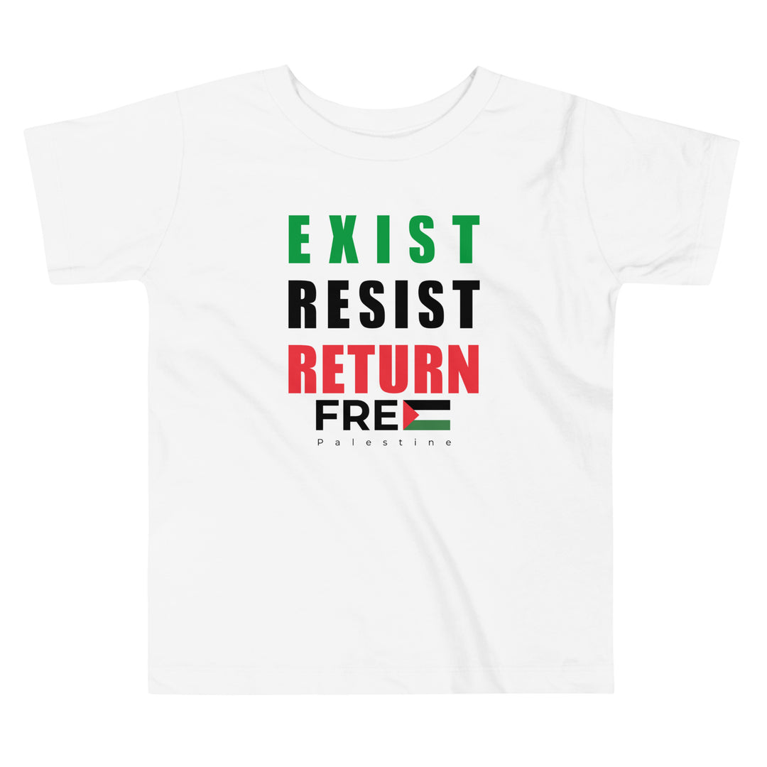 Exist. Resist. Return. - Toddler Short Sleeve Tee, White