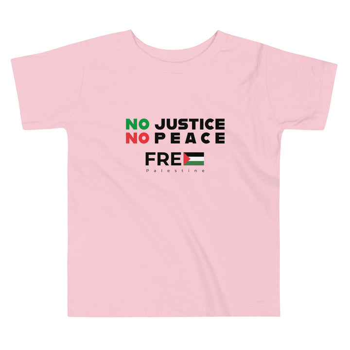 No Justice No Peace - Toddler Short Sleeve Tee, Pink
