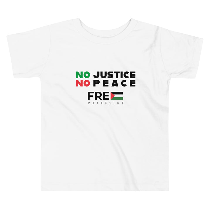 No Justice No Peace - Toddler Short Sleeve Tee, White