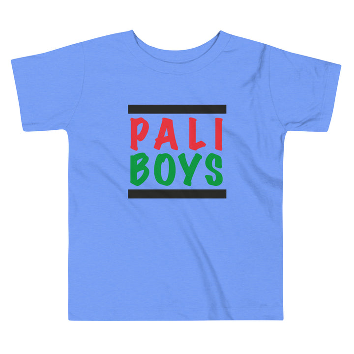 Palestinian Boys - Toddler Short Sleeve Tee, Heather Columbia Blue