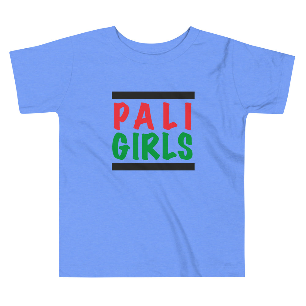 Palestinian Girls - Toddler Short Sleeve Tee, Heather Columbia Blue