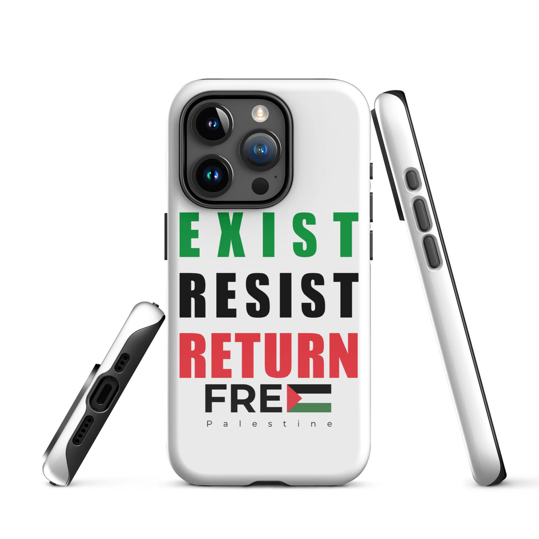 Exist. Resist. Return. - Tough Case for iPhone®, Glossy iPhone 15 Pro