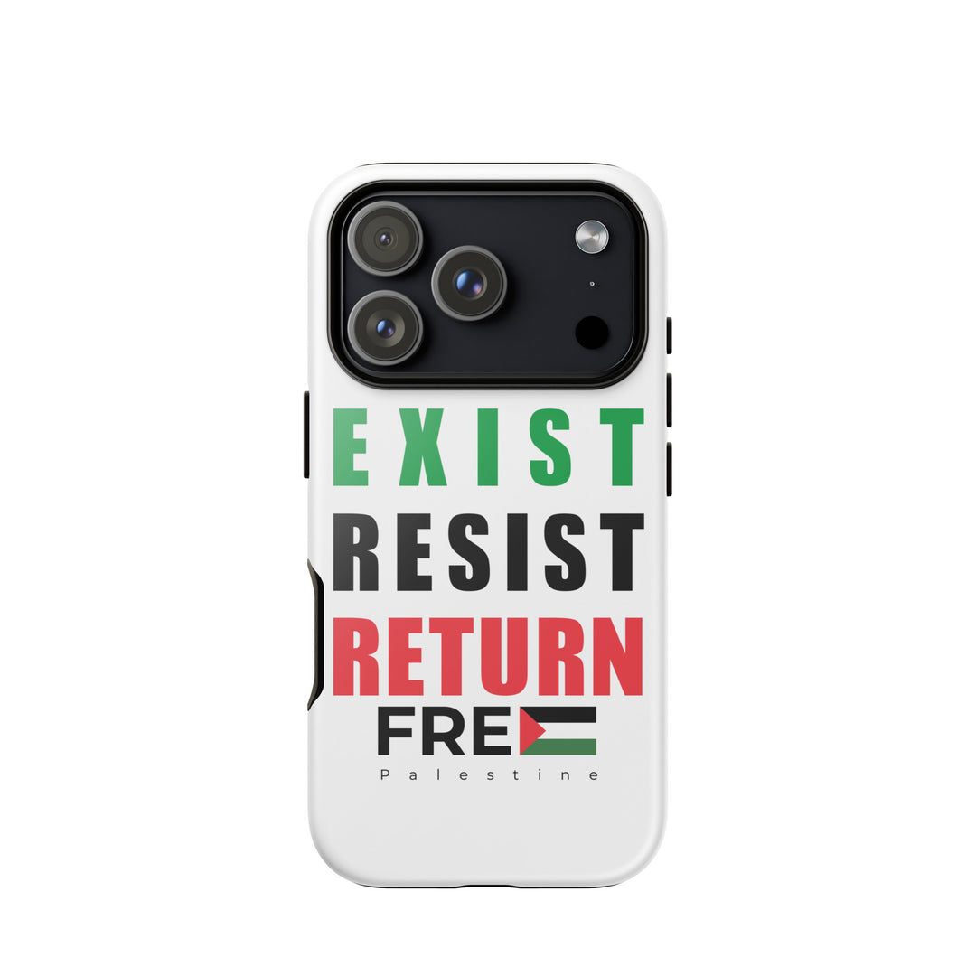 Exist. Resist. Return. - Tough Case for iPhone®, Glossy iPhone 17 Pro