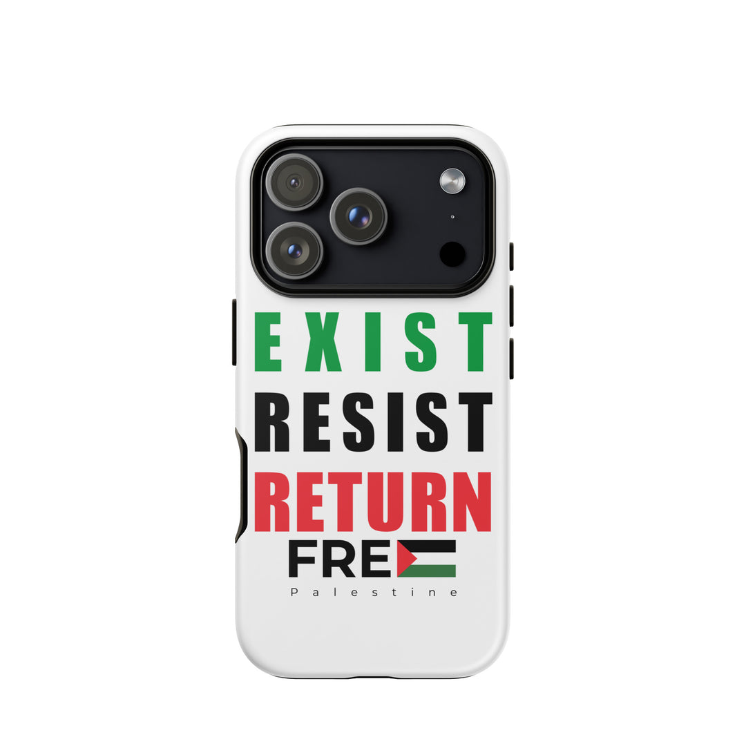 Exist. Resist. Return. - Tough Case for iPhone®, Matte iPhone 17 Pro