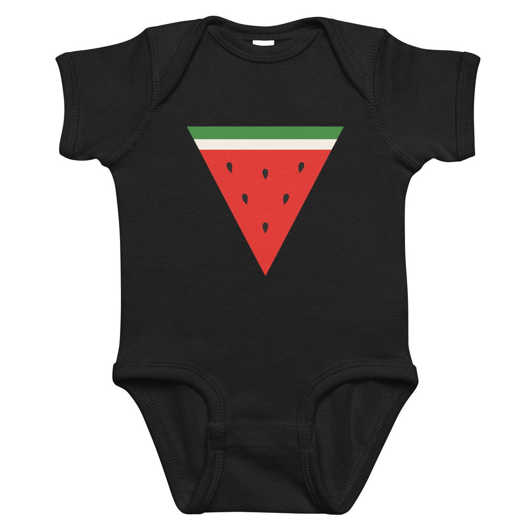 Triangle Watermelon - Baby Bodysuit, Black