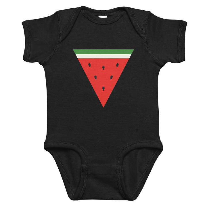 Triangle Watermelon - Baby Bodysuit, Black