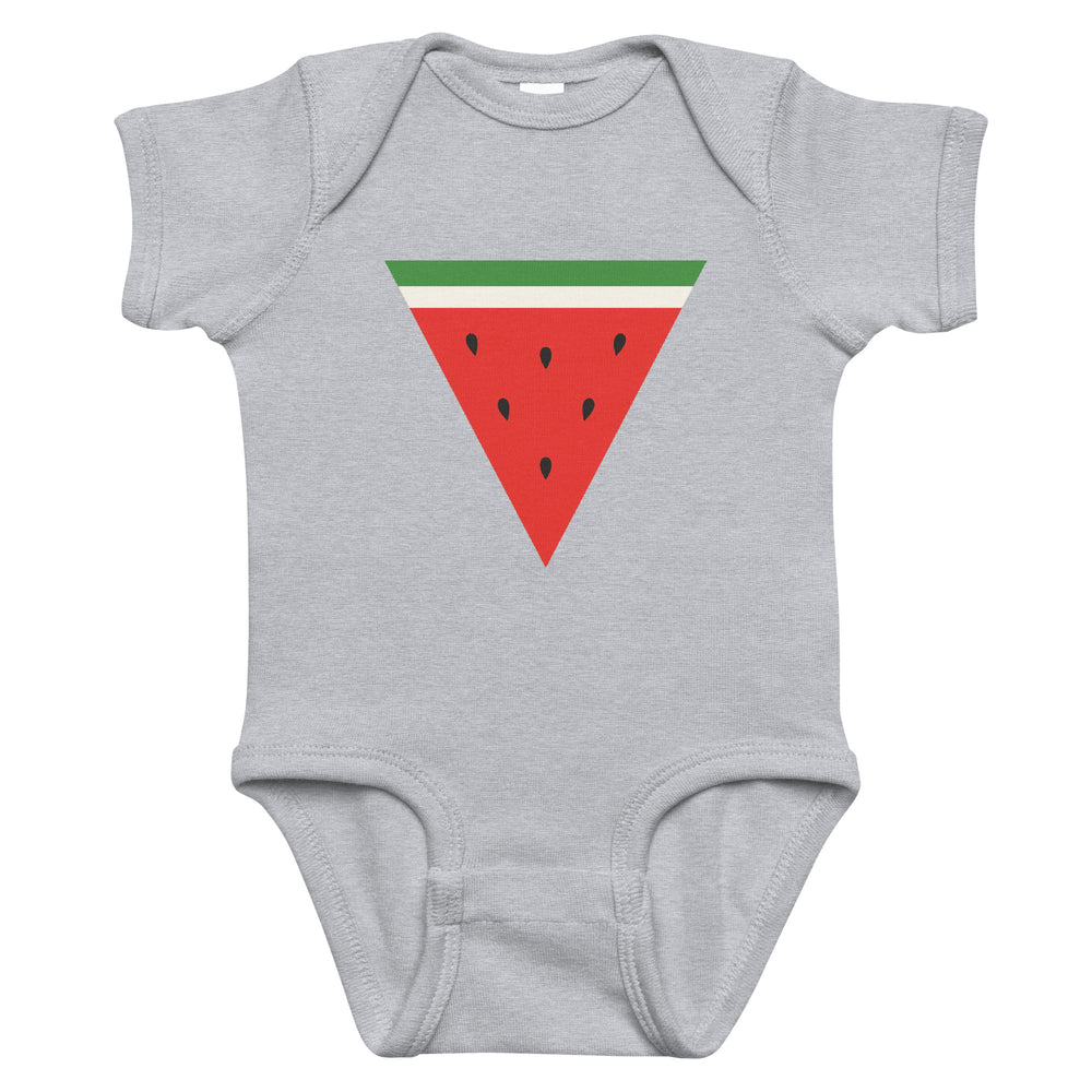 Triangle Watermelon - Baby Bodysuit, Heather
