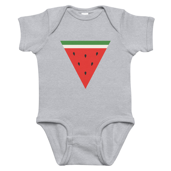 Triangle Watermelon - Baby Bodysuit, Heather