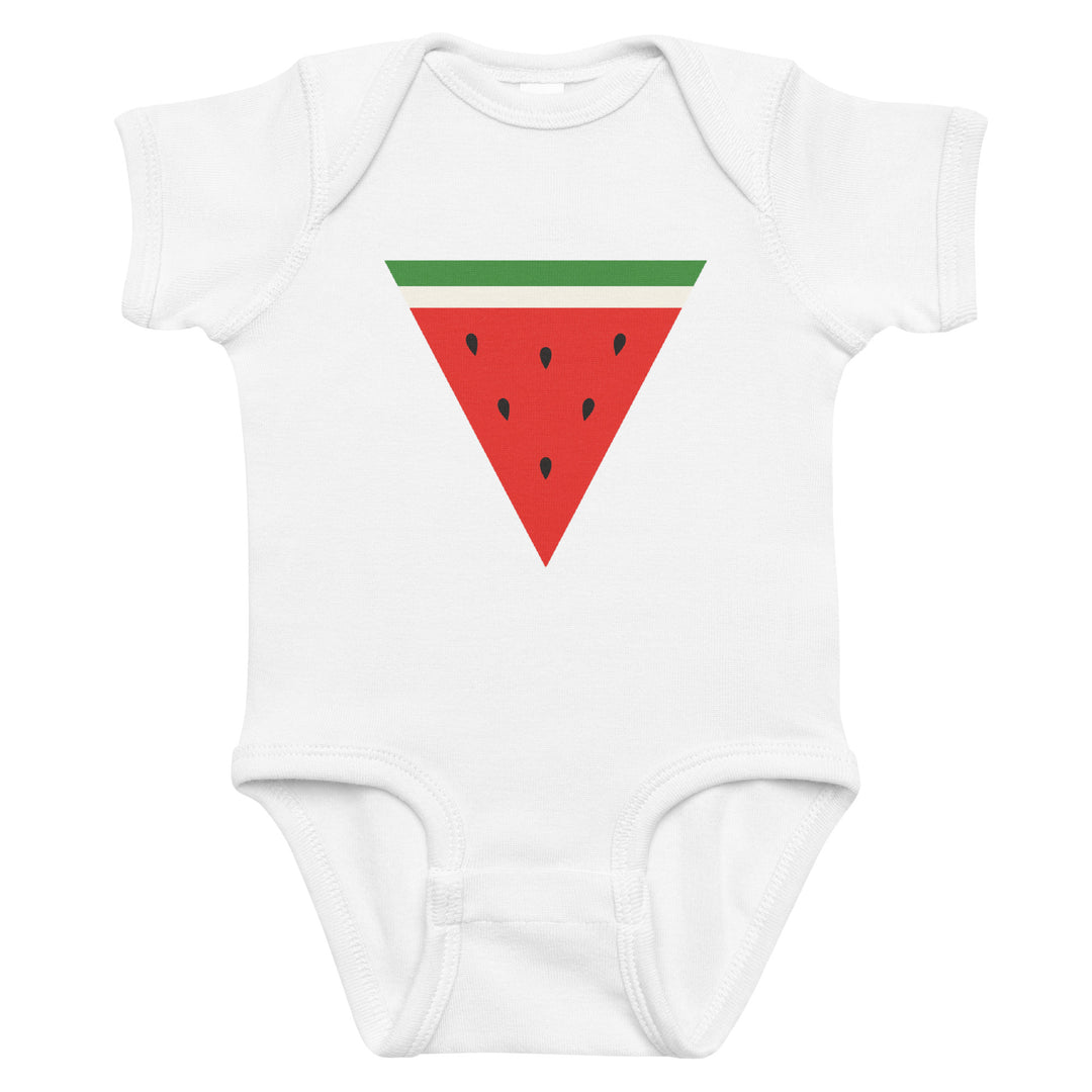 Triangle Watermelon - Baby Bodysuit, White
