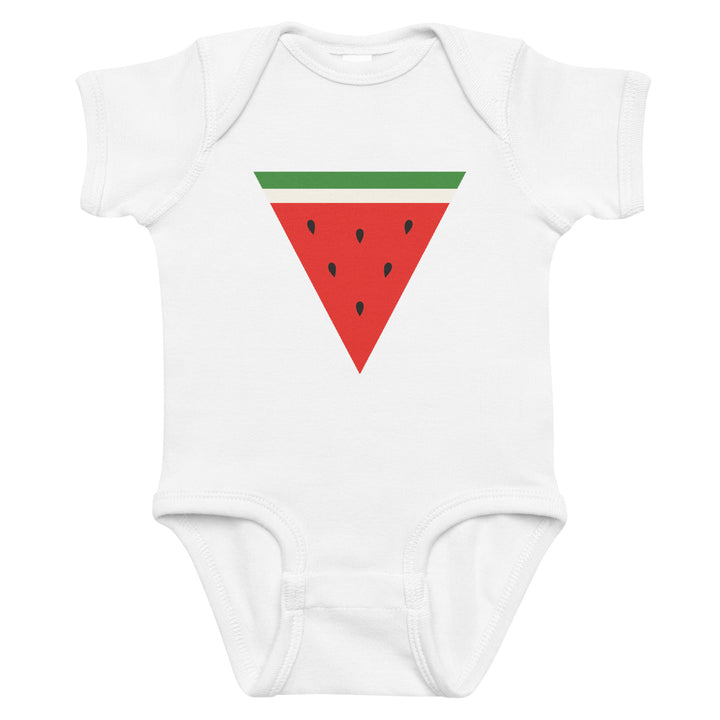 Triangle Watermelon - Baby Bodysuit, White