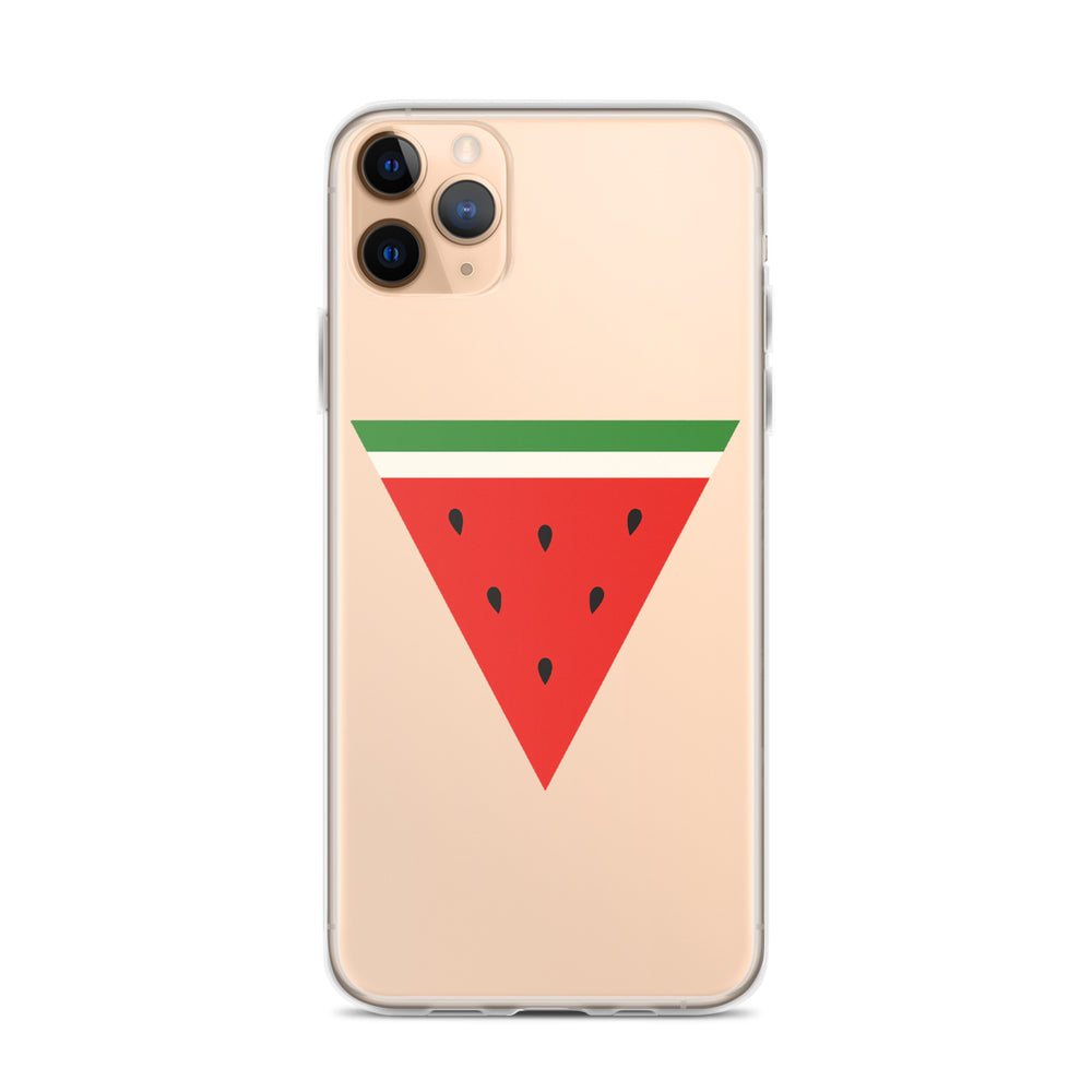 Triangle Watermelon - Clear Case for iPhone®, iPhone iPhone 11 Pro Max Case On Phone