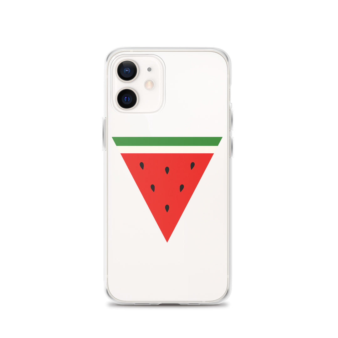 Triangle Watermelon - Clear Case for iPhone®, iPhone iPhone 12 Case On Phone