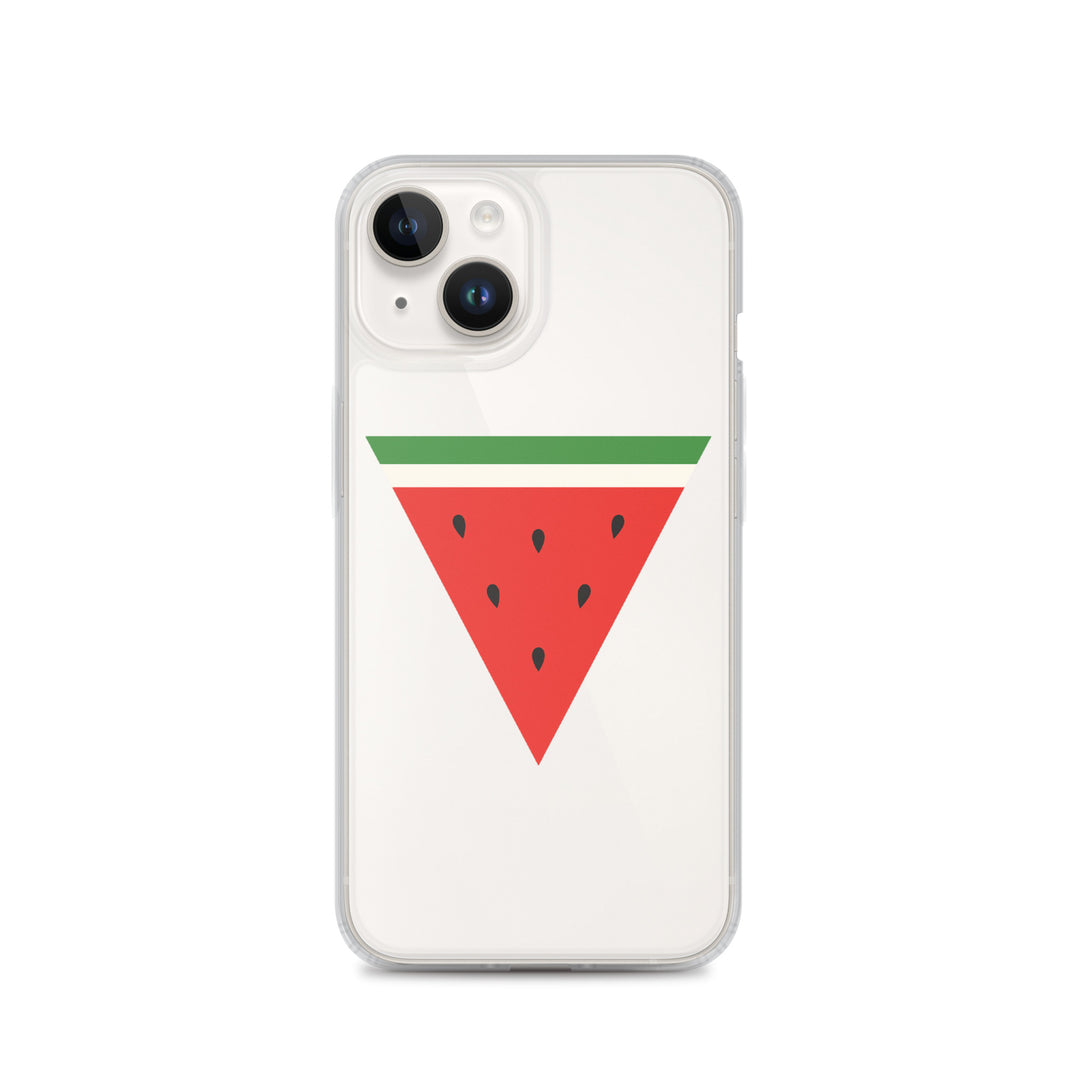 Triangle Watermelon - Clear Case for iPhone®, iPhone iPhone 14 Case On Phone
