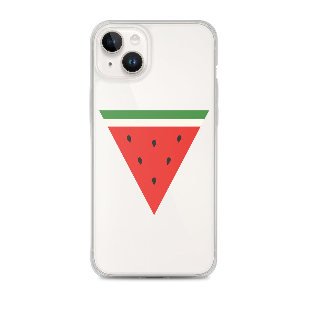 Triangle Watermelon - Clear Case for iPhone®, iPhone iPhone 14 Plus Case On Phone