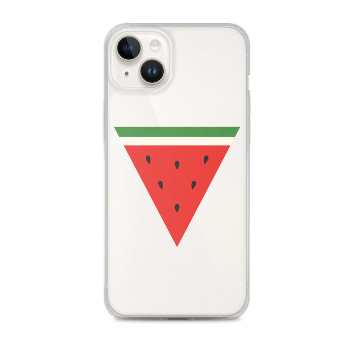 Triangle Watermelon - Clear Case for iPhone®, iPhone iPhone 14 Plus Case On Phone
