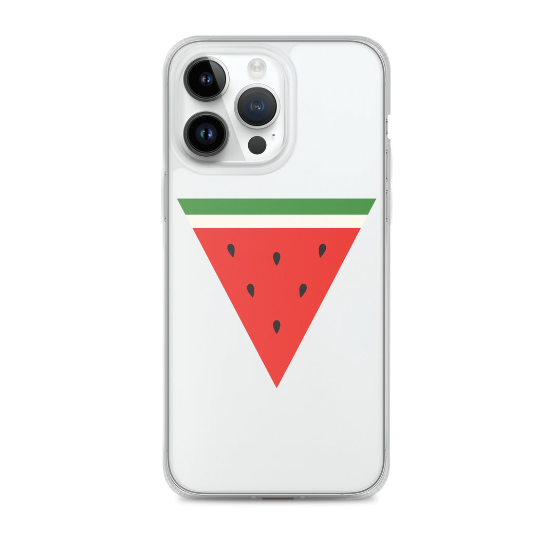 Triangle Watermelon - Clear Case for iPhone®, iPhone iPhone 14 Pro Max Case On Phone