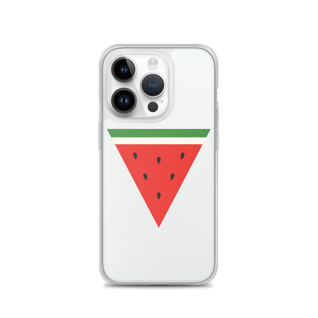 Triangle Watermelon - Clear Case for iPhone®, iPhone iPhone 14 Pro Case On Phone