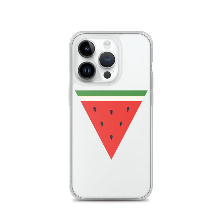 Triangle Watermelon - Clear Case for iPhone®, iPhone iPhone 14 Pro Case On Phone