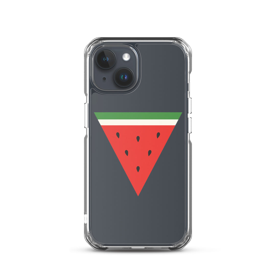 Triangle Watermelon - Clear Case for iPhone®, iPhone iPhone 15 Case On Phone