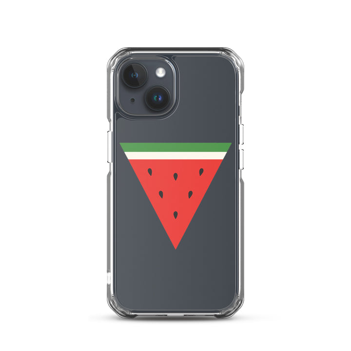 Triangle Watermelon - Clear Case for iPhone®, iPhone iPhone 15 Case On Phone