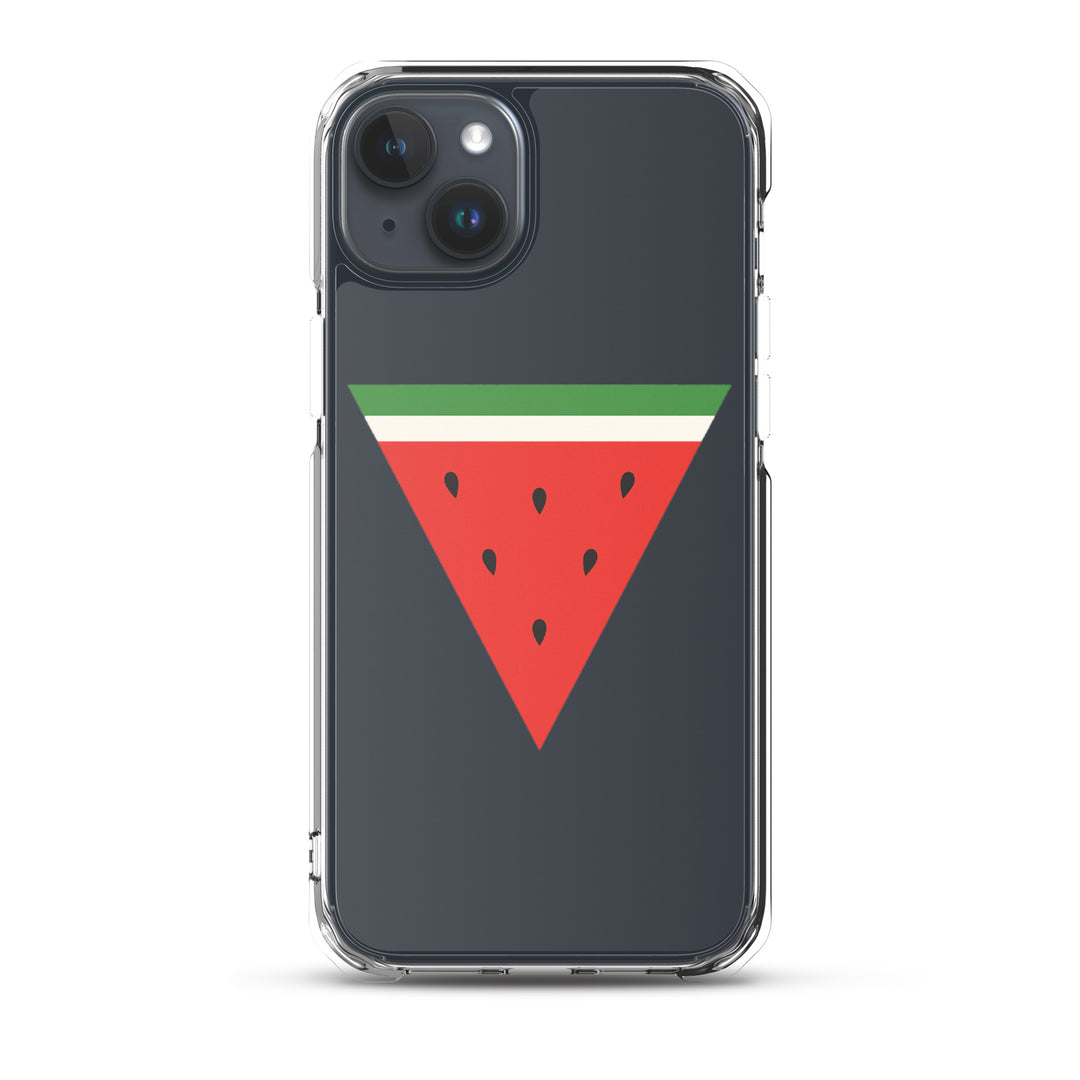 Triangle Watermelon - Clear Case for iPhone®, iPhone iPhone 15 Plus Case On Phone