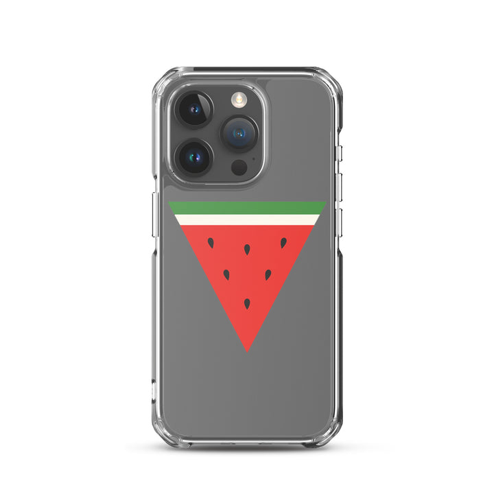 Triangle Watermelon - Clear Case for iPhone®, iPhone iPhone 15 Pro Case On Phone