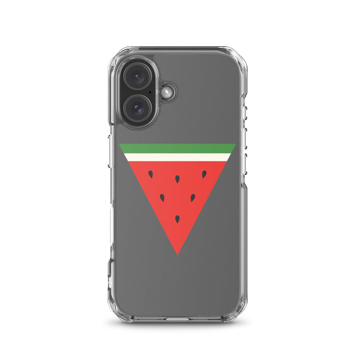 Triangle Watermelon - Clear Case for iPhone®, iPhone iPhone 16 Case On Phone